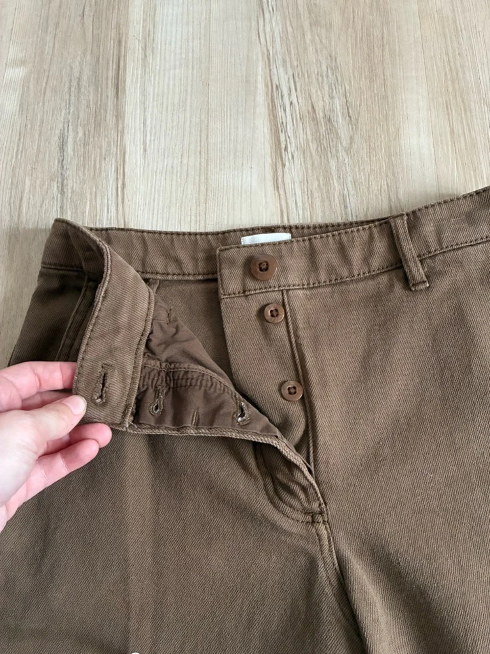 Wilfred Brown Cargo Pants with Side Flap Pockets - Picture 2 of 10